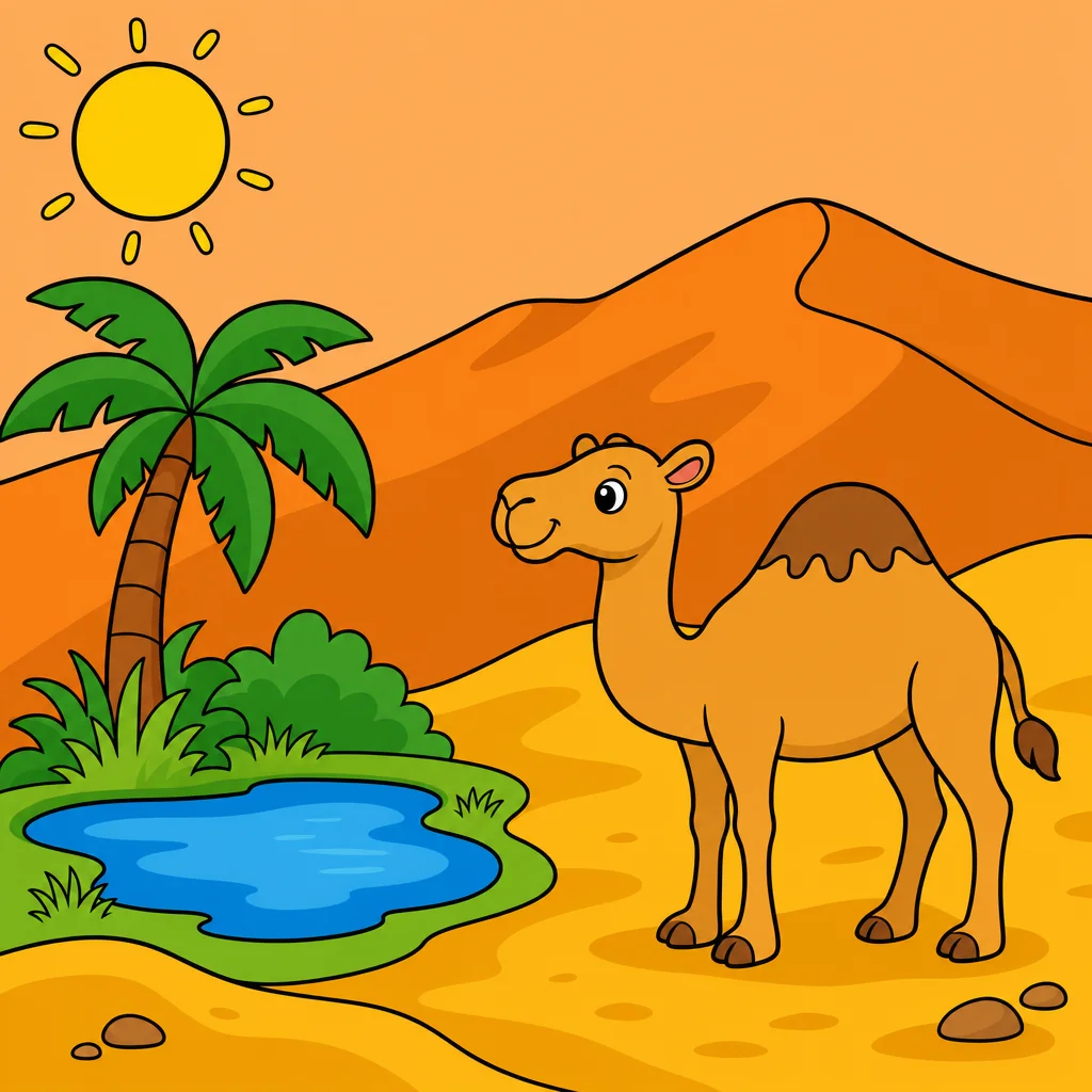 Camel Puzzle for Kids Ages 2 to 8 (4, 9 and 16 Pieces)