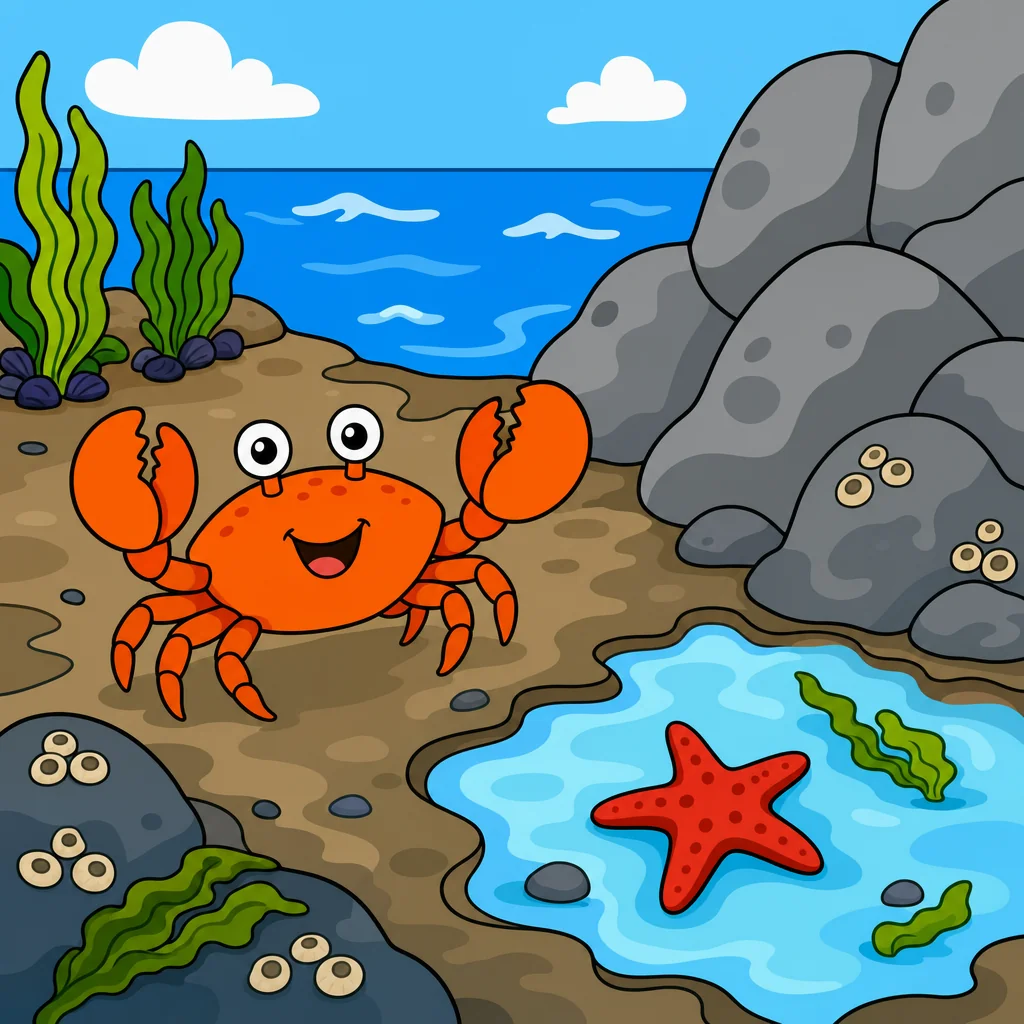 Crab Puzzle for Kids Ages 2 to 8 (4, 9 and 16 Pieces)