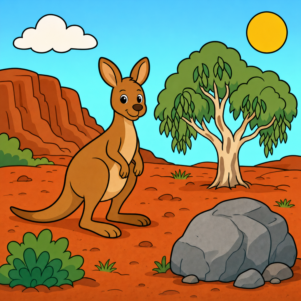 Kangaroo Puzzle for Kids Ages 2 to 8 (4, 9 and 16 Pieces)