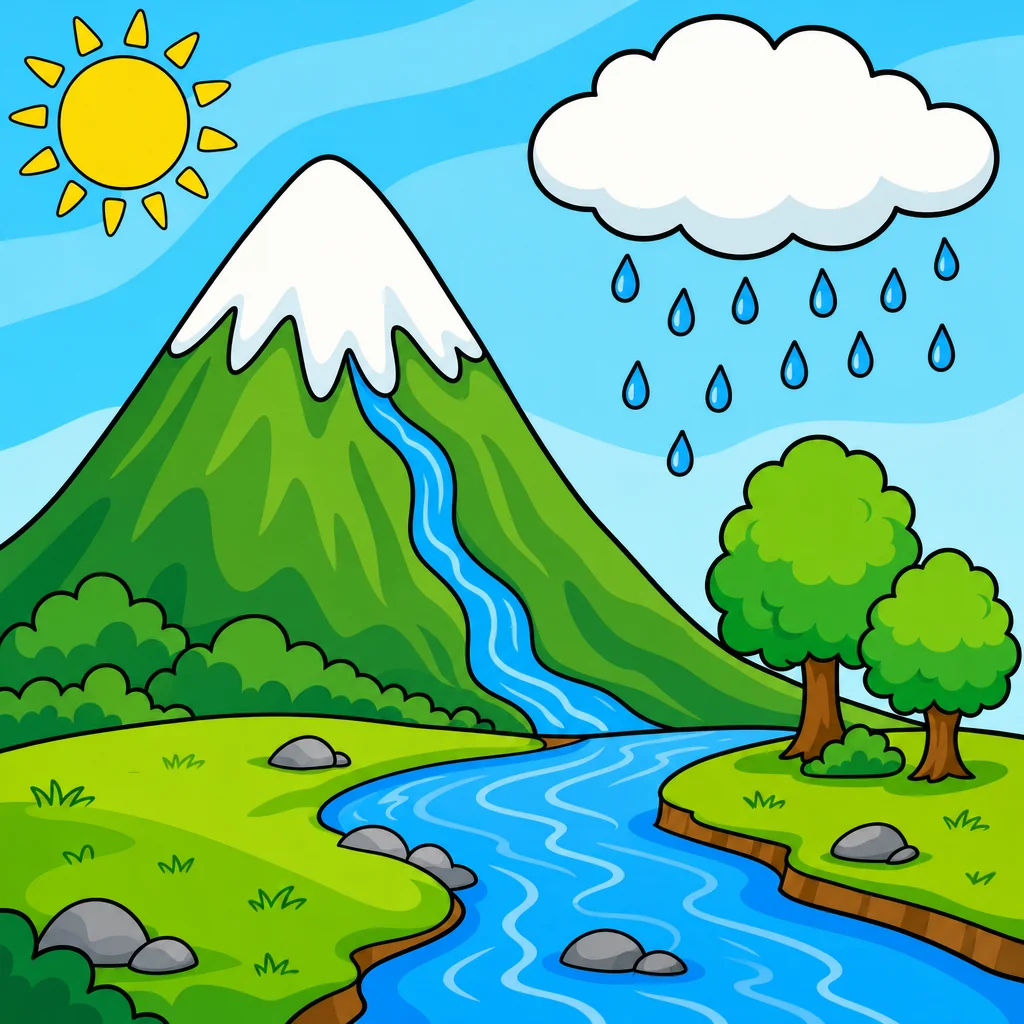 Puzzle de Cycle de l’Eau pour Enfants de 2 à 8 Ans (4, 9 et 16 Pièces)