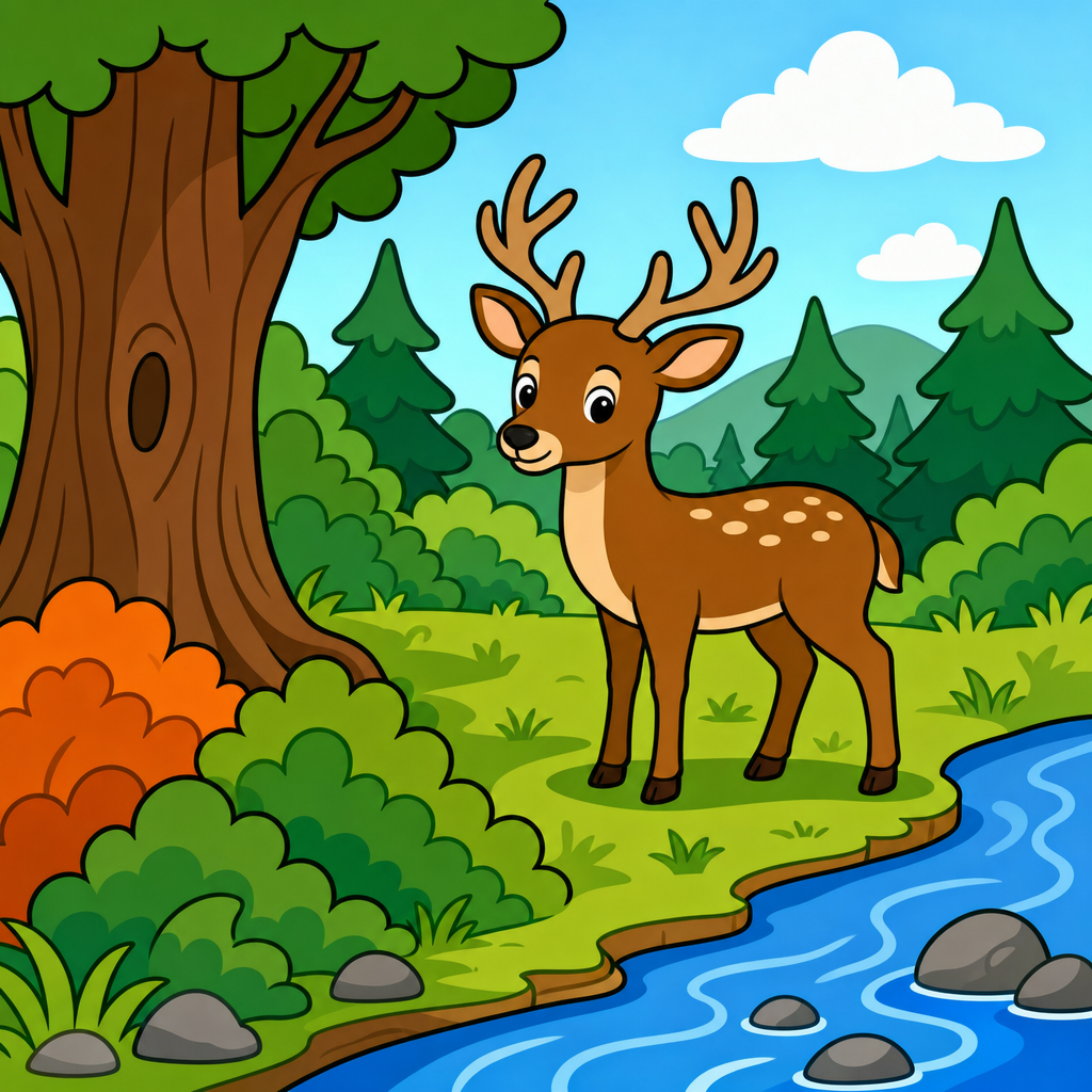 Deer Puzzle for Kids Ages 2 to 8 (4, 9 and 16 Pieces)