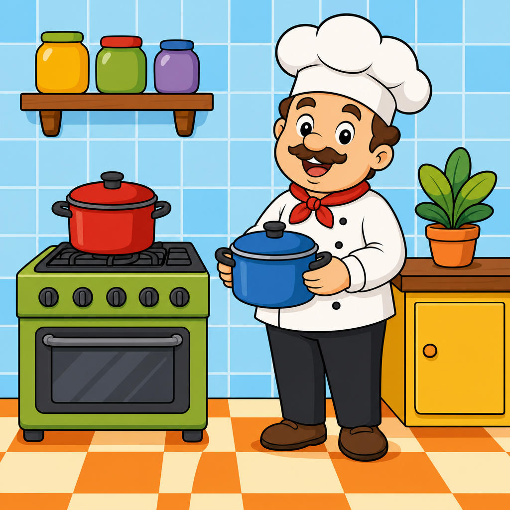 Rompecabezas de Cocinero para Niños de 2 a 8 Años (4, 9 y 16 Piezas)