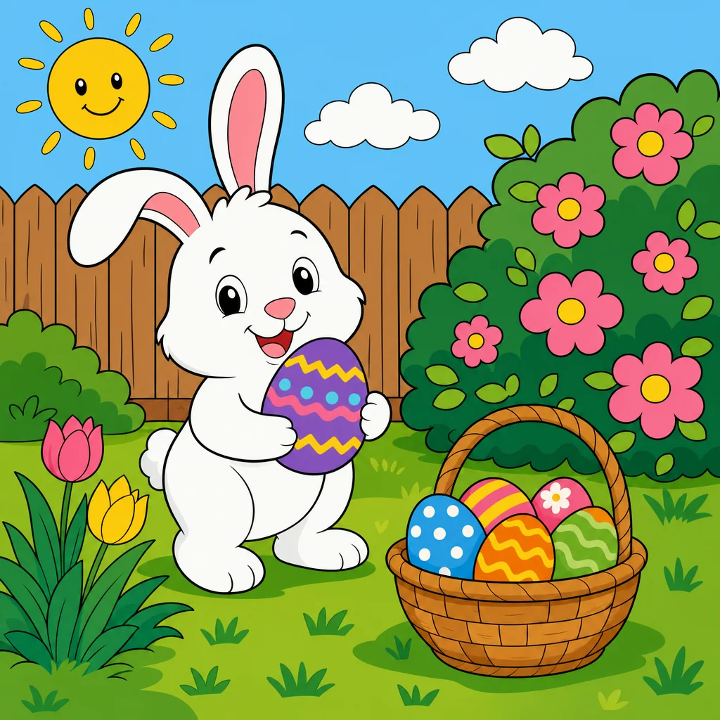 Rompecabezas de Conejo de Pascua para Niños de 2 a 8 Años (4, 9 y 16 Piezas)