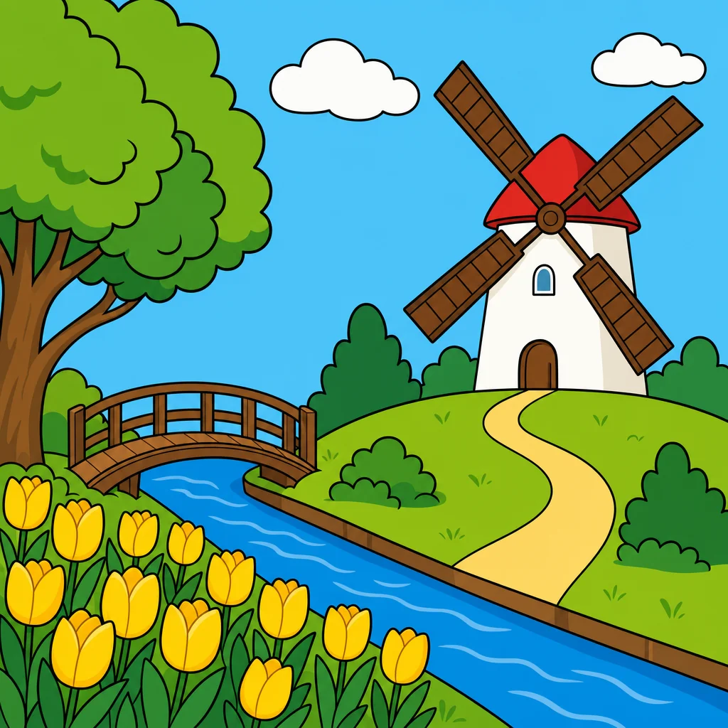 Windmill Puzzle for Kids Ages 2 to 8 (4, 9 and 16 Pieces)