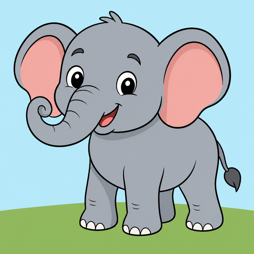 Elephant Puzzle for Kids Ages 2 to 8 (4, 9 and 16 Pieces)