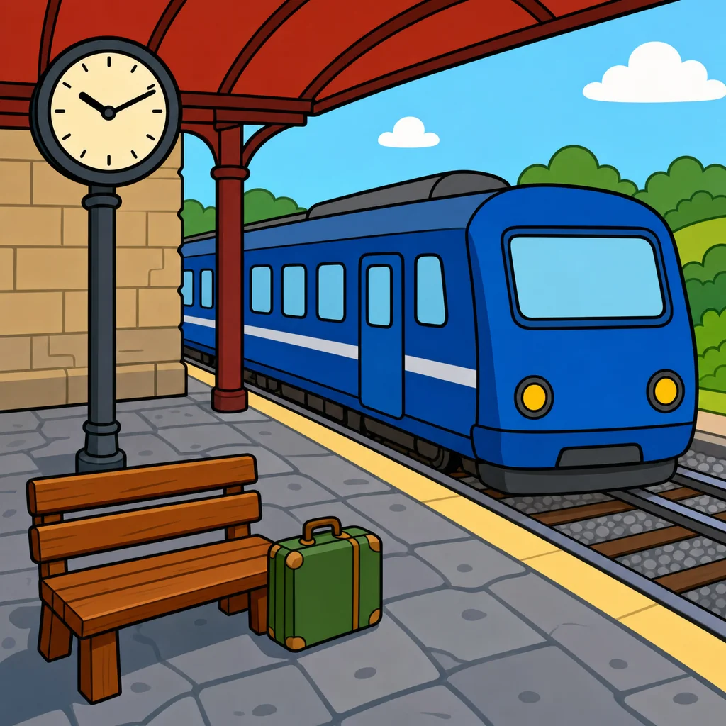 Train Station Puzzle for Kids Ages 2 to 8 (4, 9 and 16 Pieces)