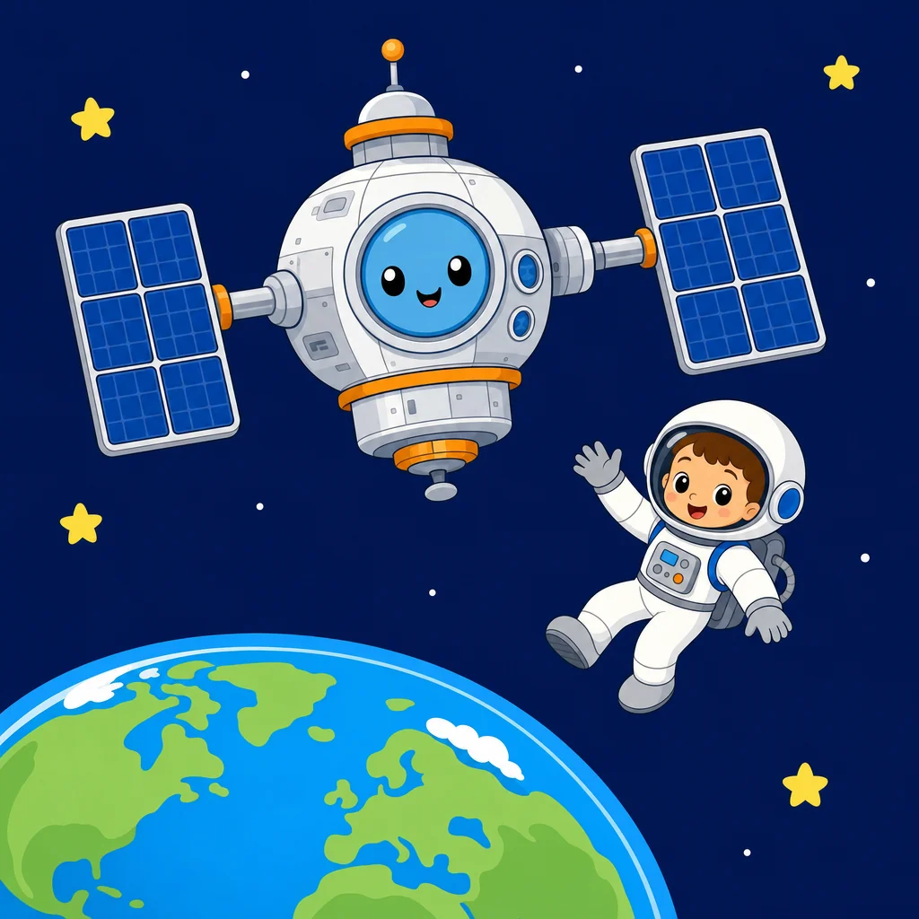 Space Station Puzzle for Kids Ages 2 to 8 (4, 9 and 16 Pieces)