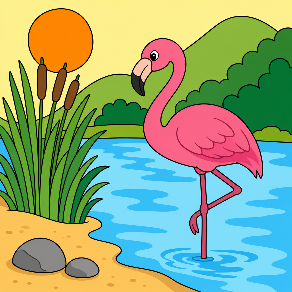 Flamingo Puzzle for Kids Ages 2 to 8 (4, 9 and 16 Pieces)