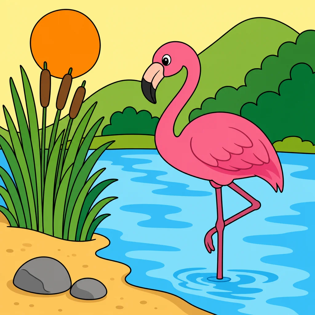 Flamingo Puzzle for Kids Ages 2 to 8 (4, 9 and 16 Pieces)