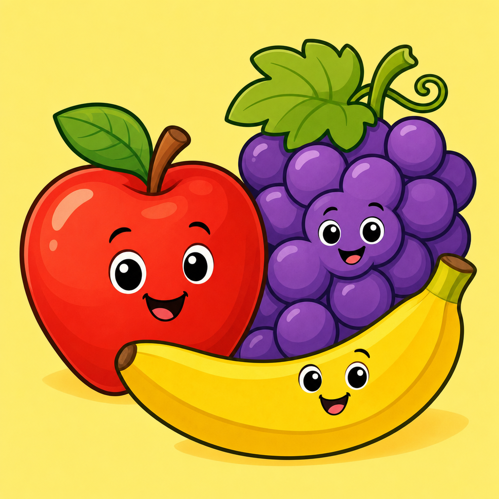 Rompecabezas de Frutas para Niños de 2 a 8 Años (4, 9 y 16 Piezas)