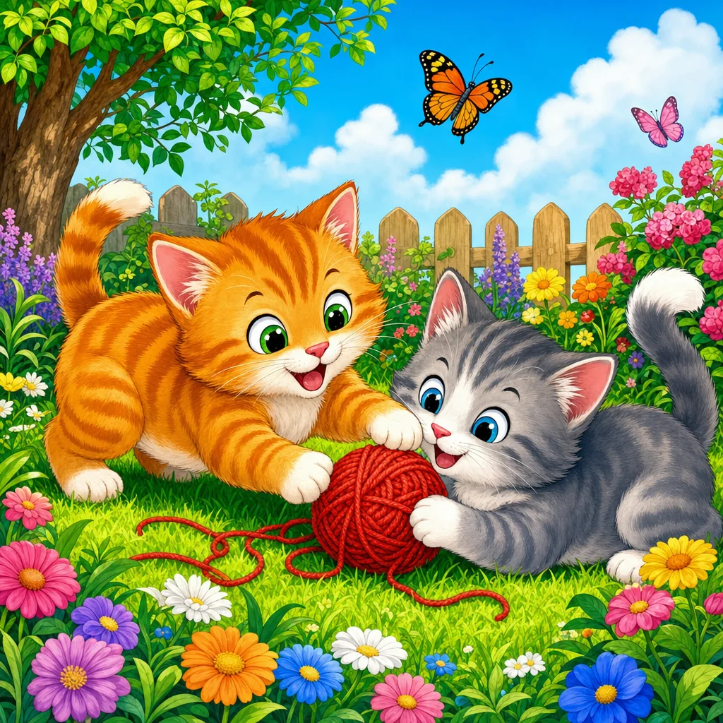 Kittens Puzzle for Kids Ages 2 to 8 (4, 9 and 16 Pieces)