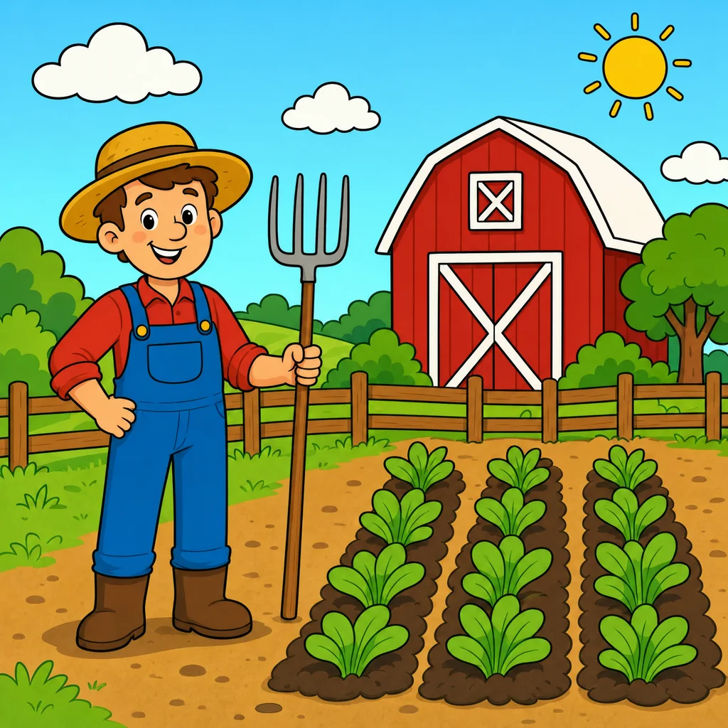Farmer Puzzle for Kids Ages 2 to 8 (4, 9 and 16 Pieces)