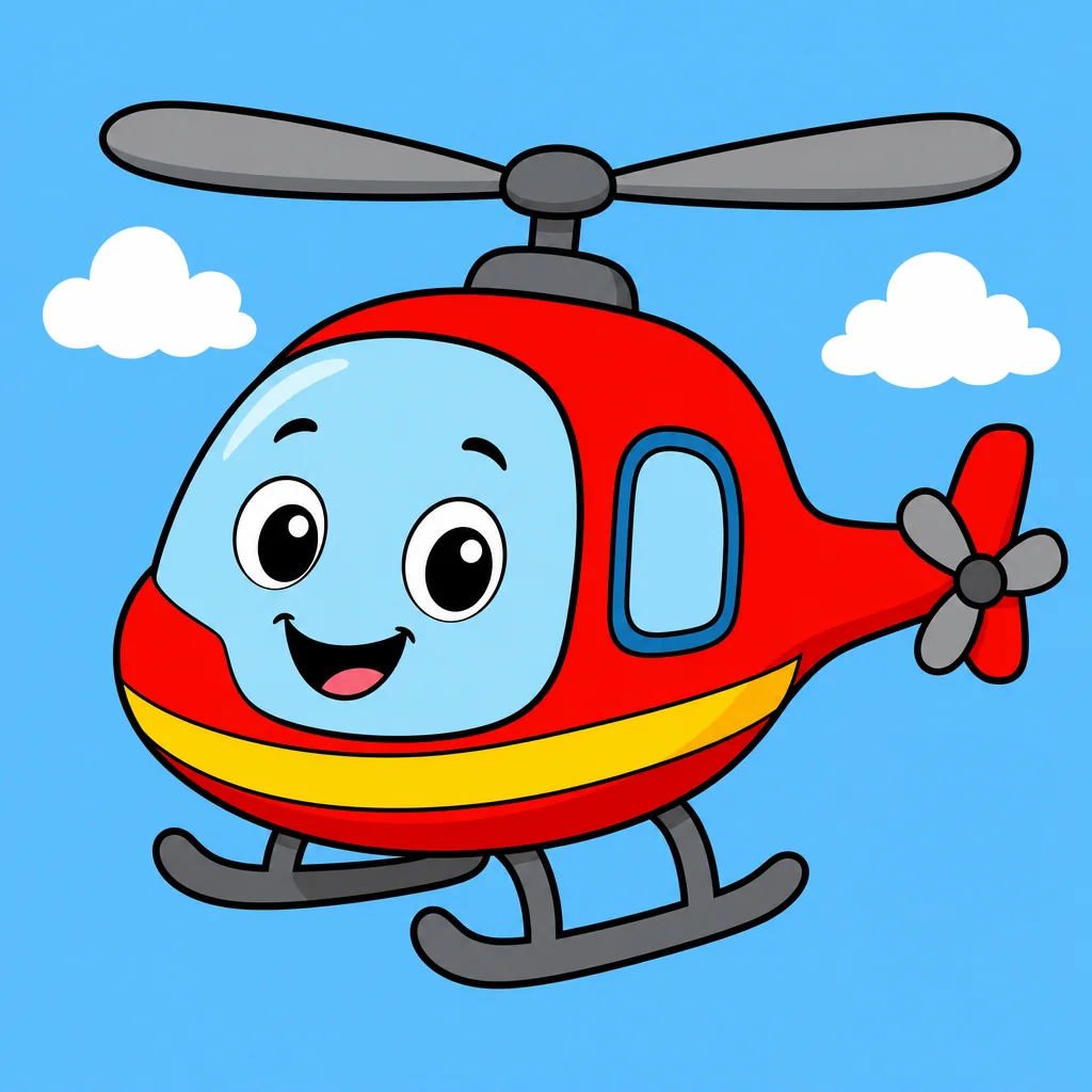 Helicopter Puzzle for Kids Ages 2 to 8 (4, 9 and 16 Pieces)