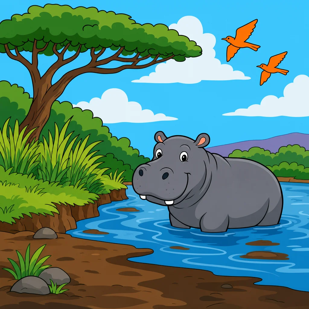 Hippo Puzzle for Kids Ages 2 to 8 (4, 9 and 16 Pieces)