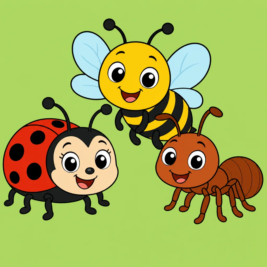 Rompecabezas de Insectos para Niños de 2 a 8 Años (4, 9 y 16 Piezas)
