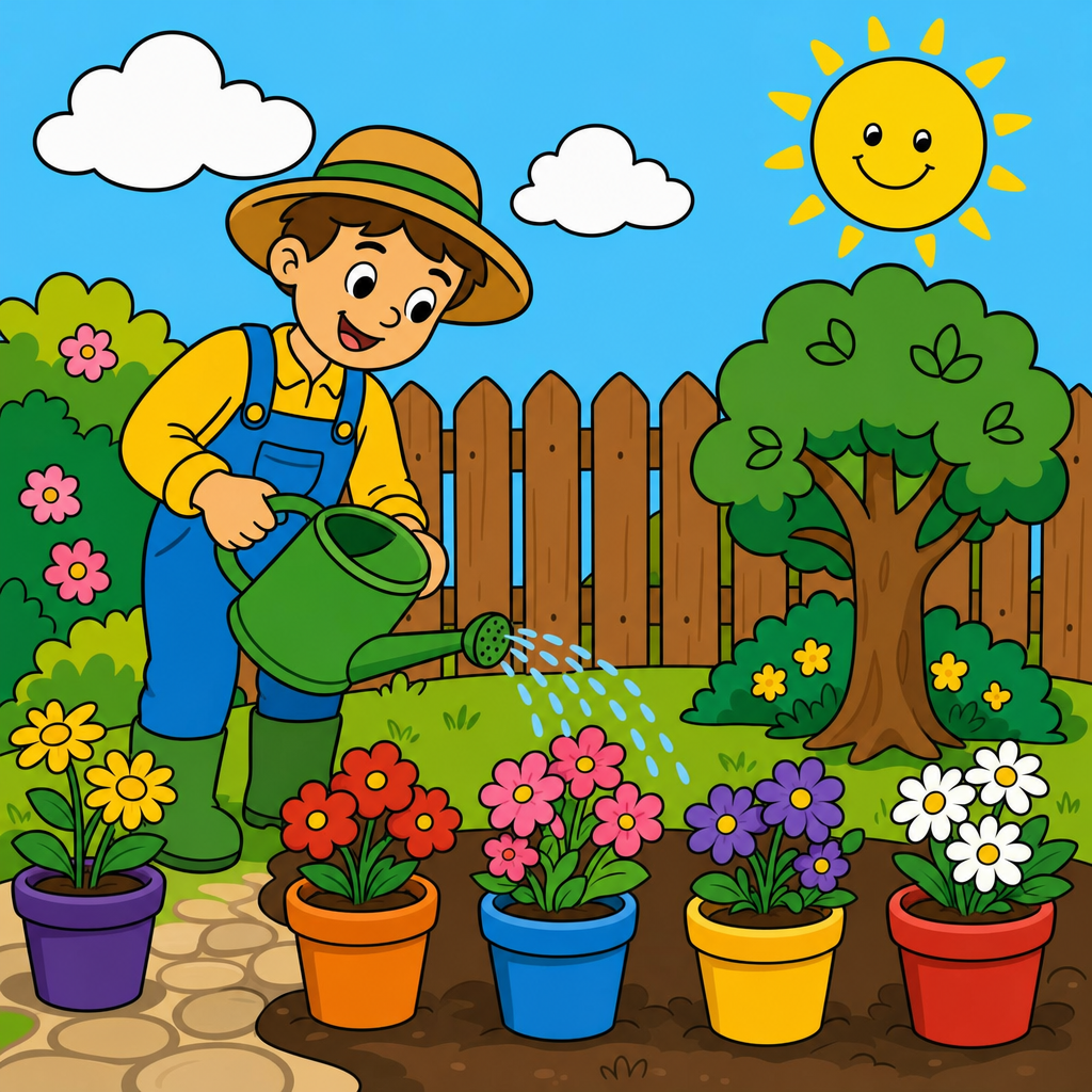 Gardener Puzzle for Kids Ages 2 to 8 (4, 9 and 16 Pieces)