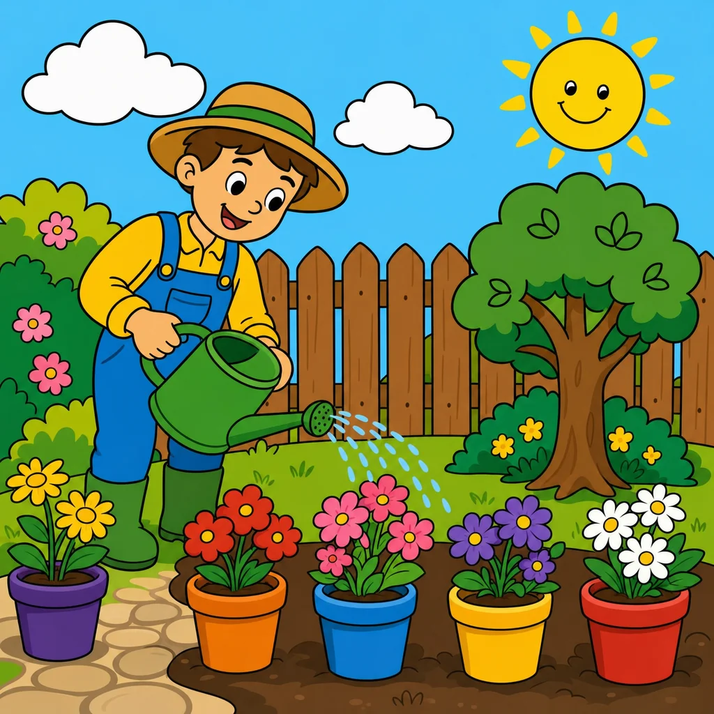Gardener Puzzle for Kids Ages 2 to 8 (4, 9 and 16 Pieces)