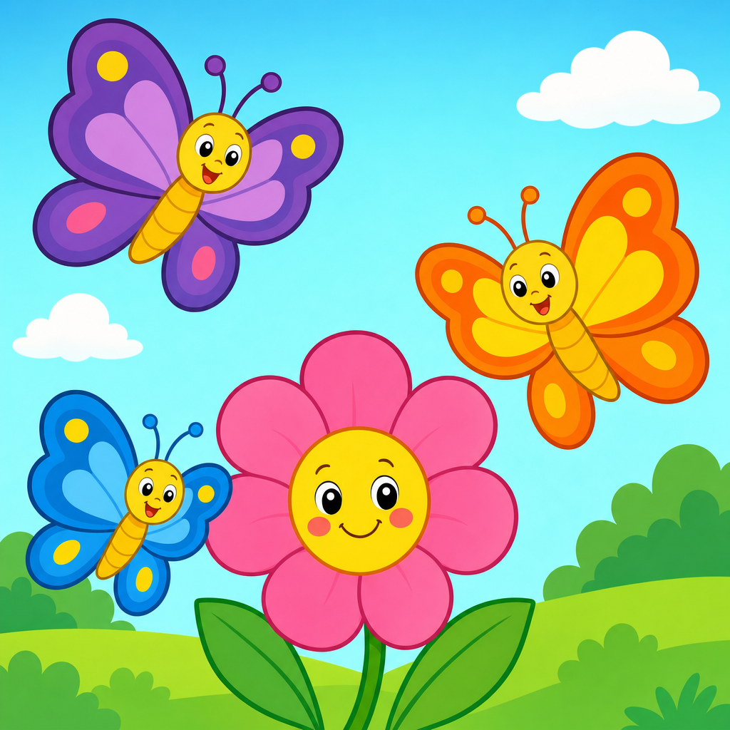 Butterflies Puzzle for Kids Ages 2 to 8 (4, 9 and 16 Pieces)