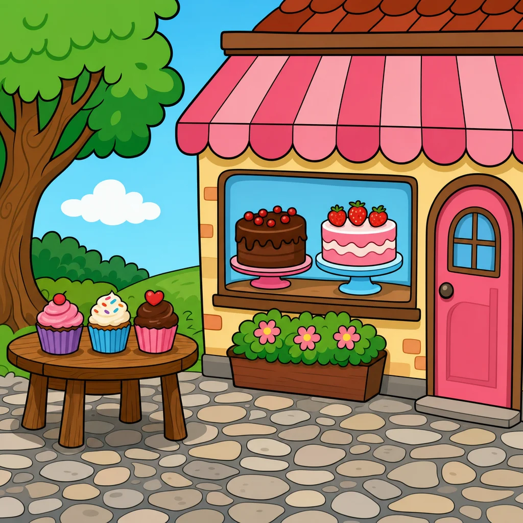 Bakery Puzzle for Kids Ages 2 to 8 (4, 9 and 16 Pieces)
