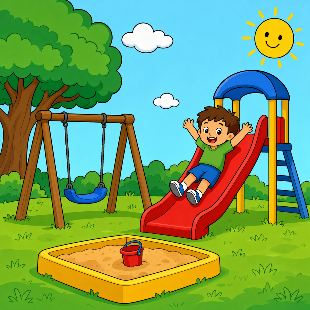 Playground Puzzle for Kids Ages 2 to 8 (4, 9 and 16 Pieces)