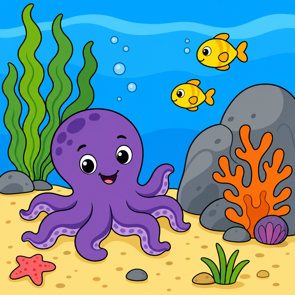 Octopus Puzzle for Kids Ages 2 to 8 (4, 9 and 16 Pieces)