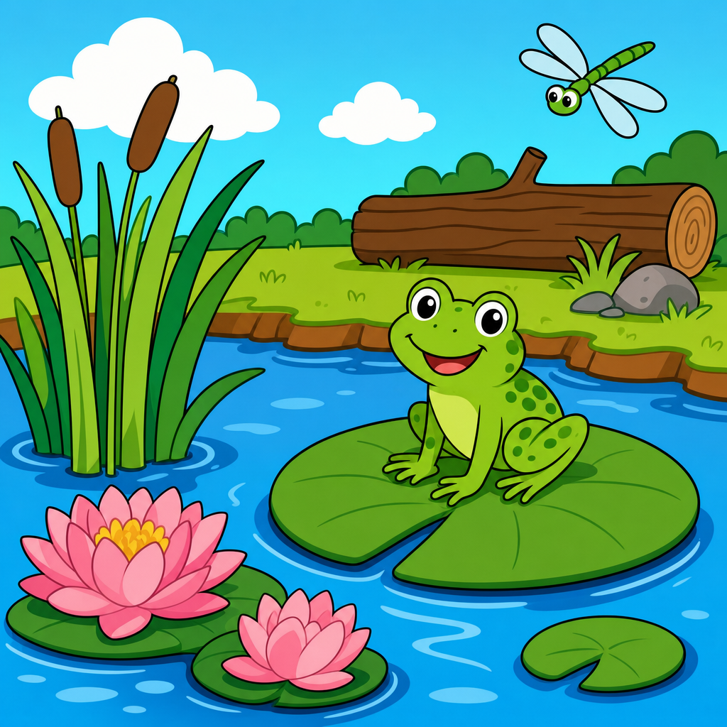 Frog Puzzle for Kids Ages 2 to 8 (4, 9 and 16 Pieces)