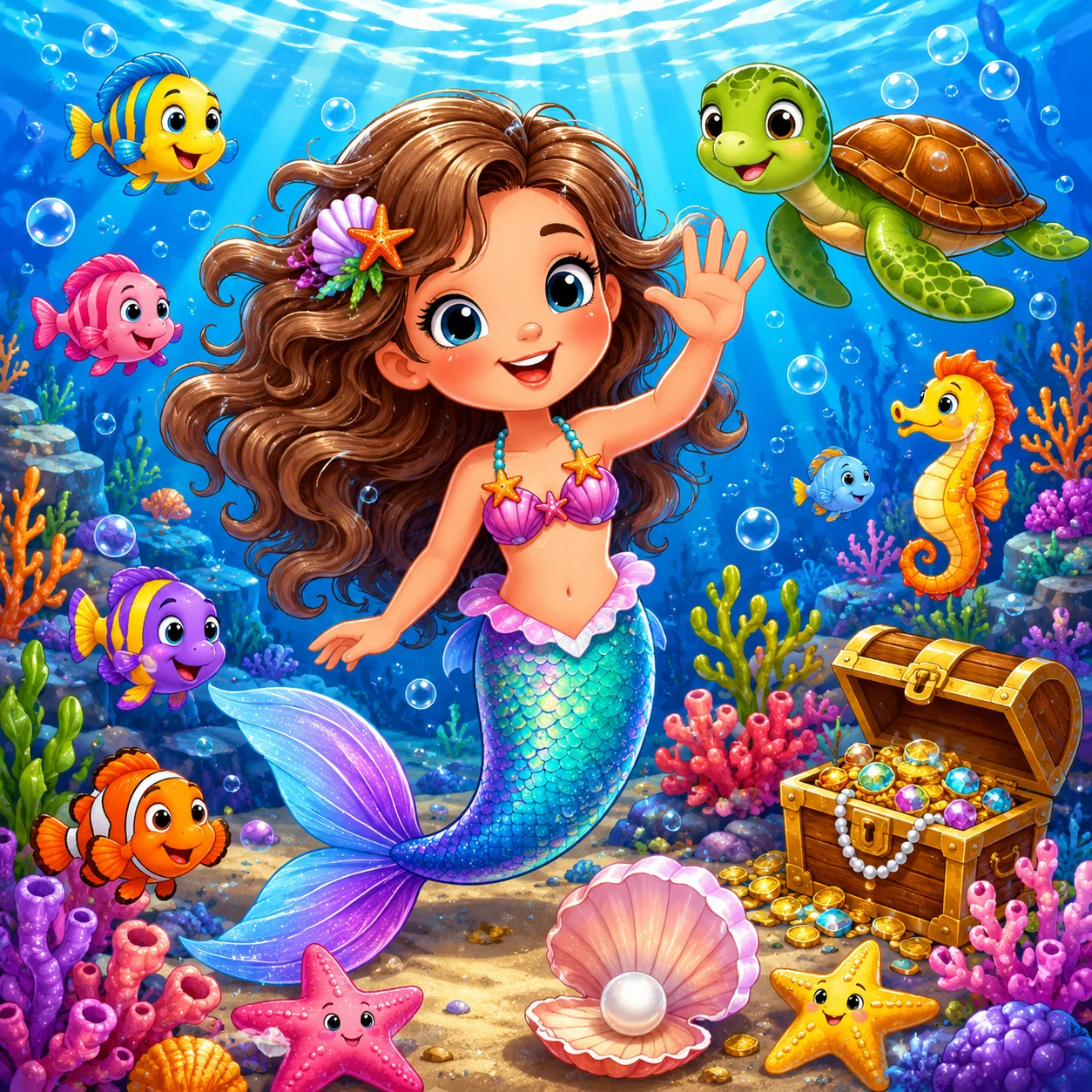 Rompecabezas de Sirena para Niños de 2 a 8 Años (4, 9 y 16 Piezas)