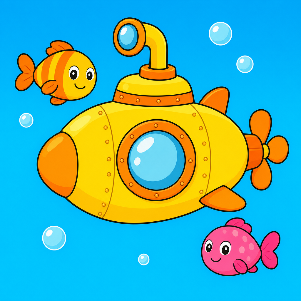 Ocean Submarine Puzzle for Kids Ages 2 to 8 (4, 9 and 16 Pieces)