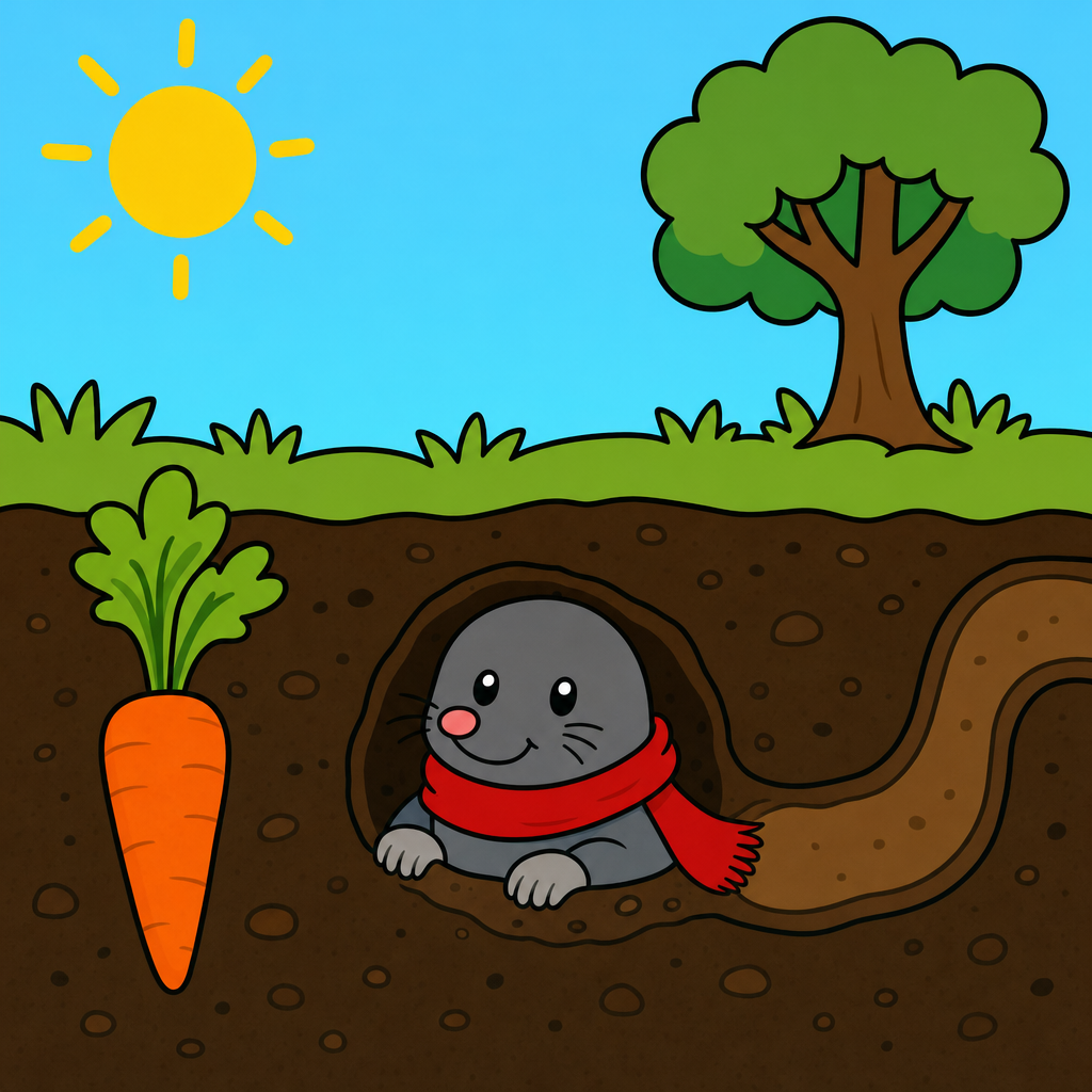 Mole Puzzle for Kids Ages 2 to 8 (4, 9 and 16 Pieces)