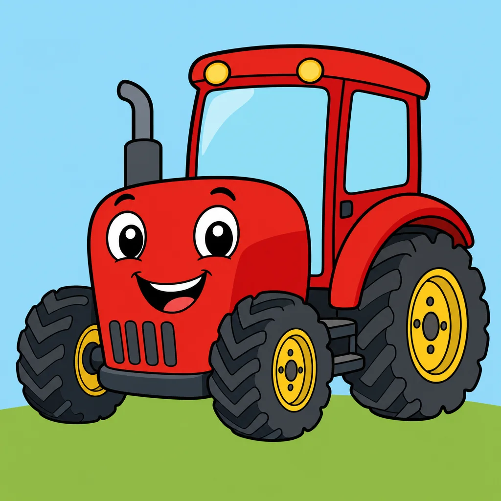 Tractor Puzzle for Kids Ages 2 to 8 (4, 9 and 16 Pieces)