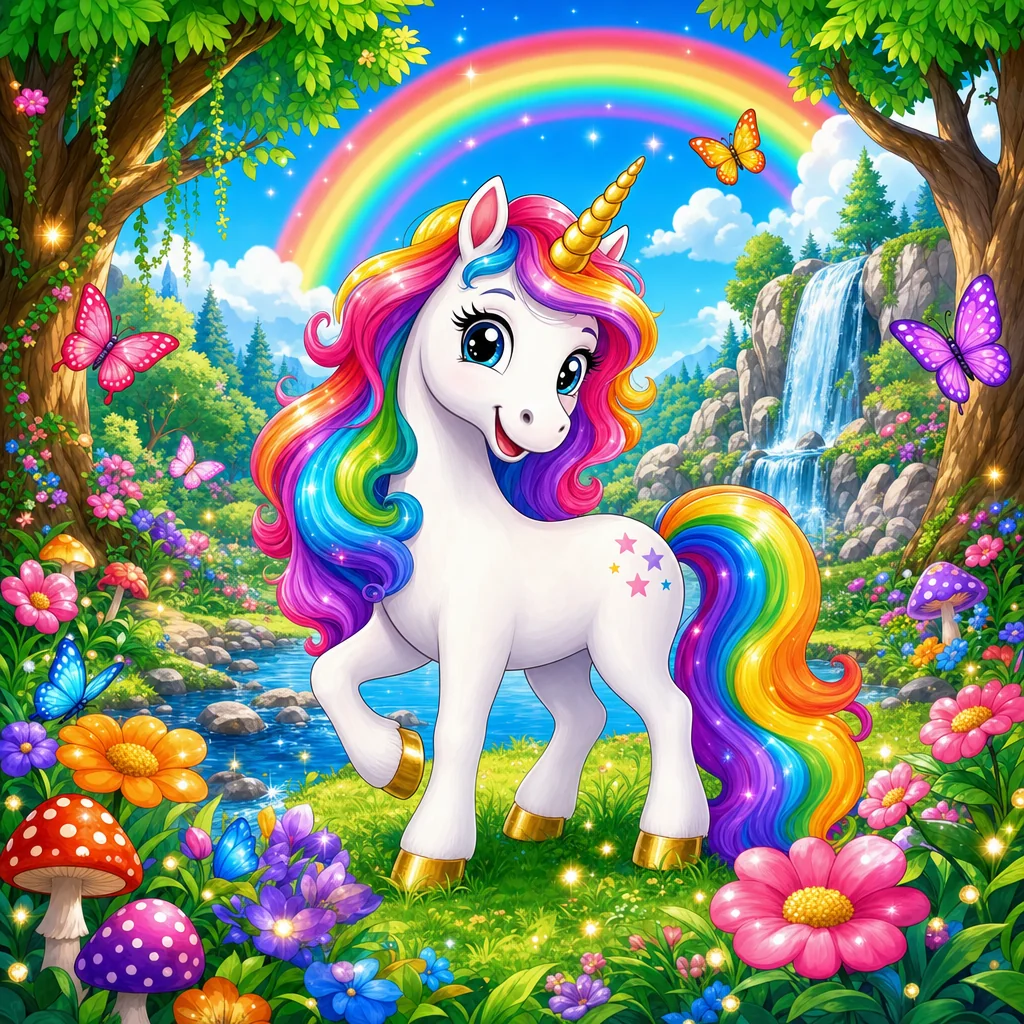 Unicorn Puzzle for Kids Ages 2 to 8 (4, 9 and 16 Pieces)