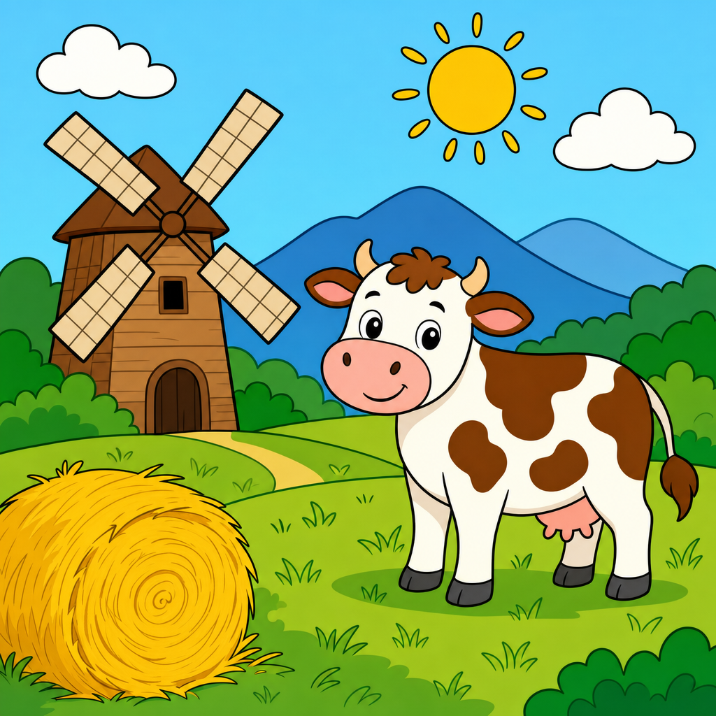 Cow Puzzle for Kids Ages 2 to 8 (4, 9 and 16 Pieces)