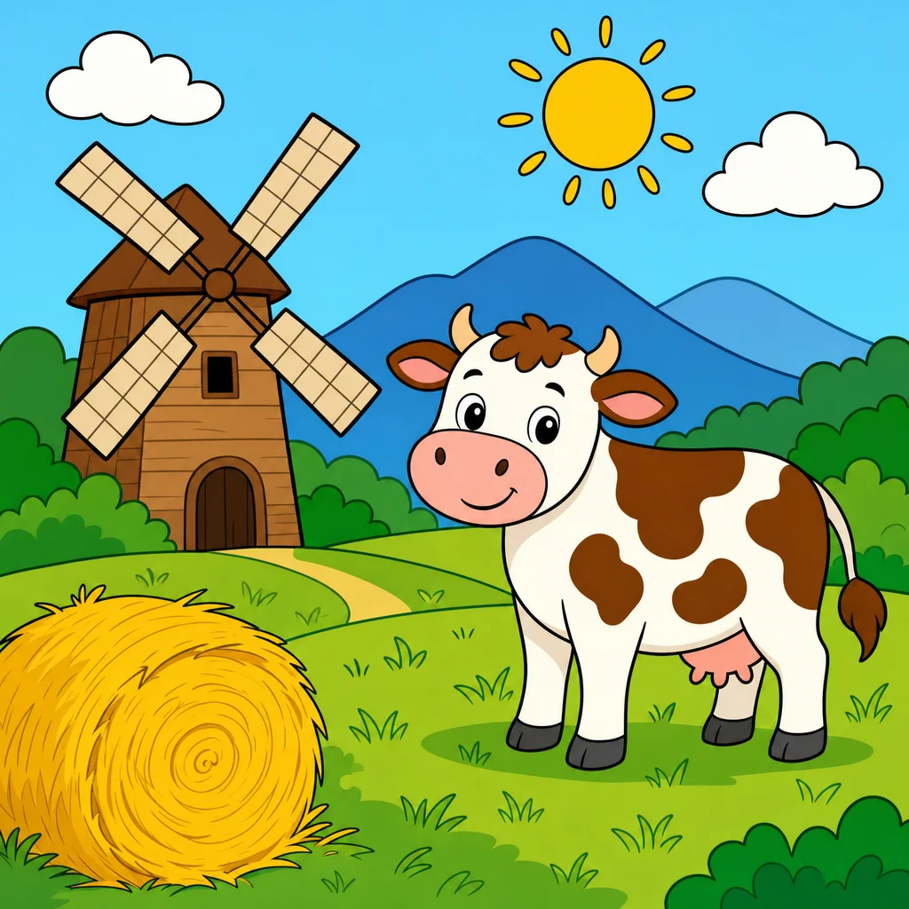 Rompecabezas de Vaca para Niños de 2 a 8 Años (4, 9 y 16 Piezas)