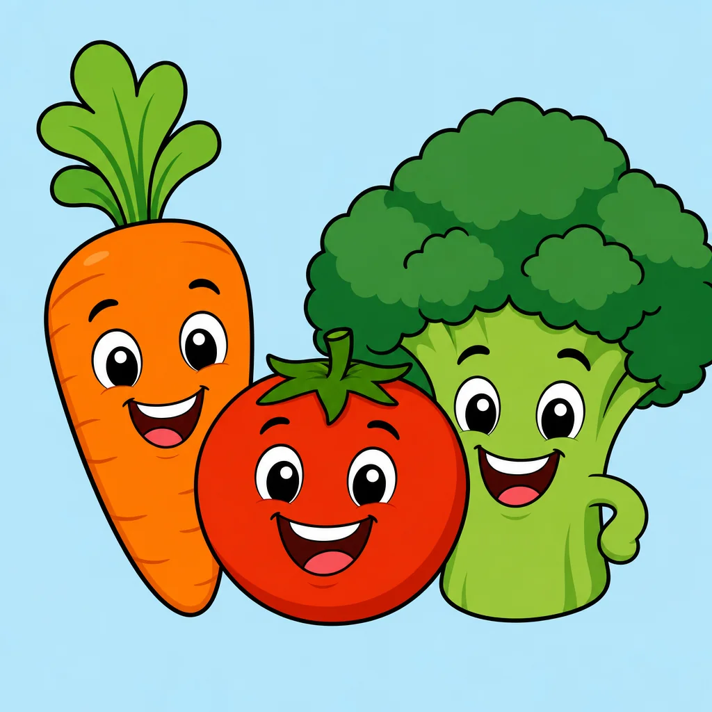 Rompecabezas de Verduras para Niños de 2 a 8 Años (4, 9 y 16 Piezas)